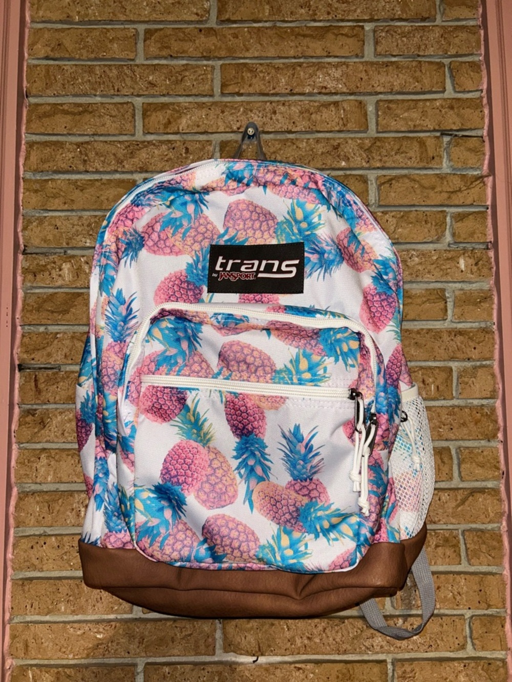 NWOT Trans by Jansport Pineapple Print Backpack - Pink & Blue